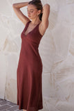 Shyla Midi Dress Brown