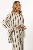 Silvia Button Down Shirt Cream Stripe