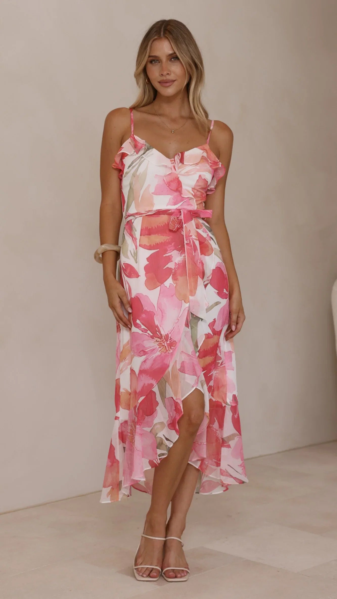 Skyla Maxi Dress Pink Floral