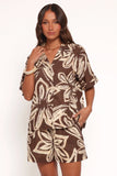 Pacifica Shorts Chocolate Floral