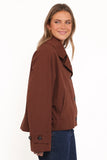 Notion Cropped Trench Espresso