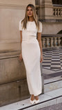 Xanthe Knit Maxi Skirt Cream