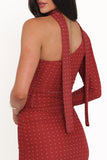 Hollie Mesh Skirt Set Red Polka Dot