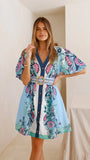 Dali Mini Dress Island Bloom Blue