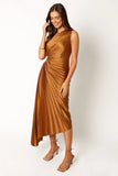 Kleo One Shoulder Maxi Dress Golden Ochre