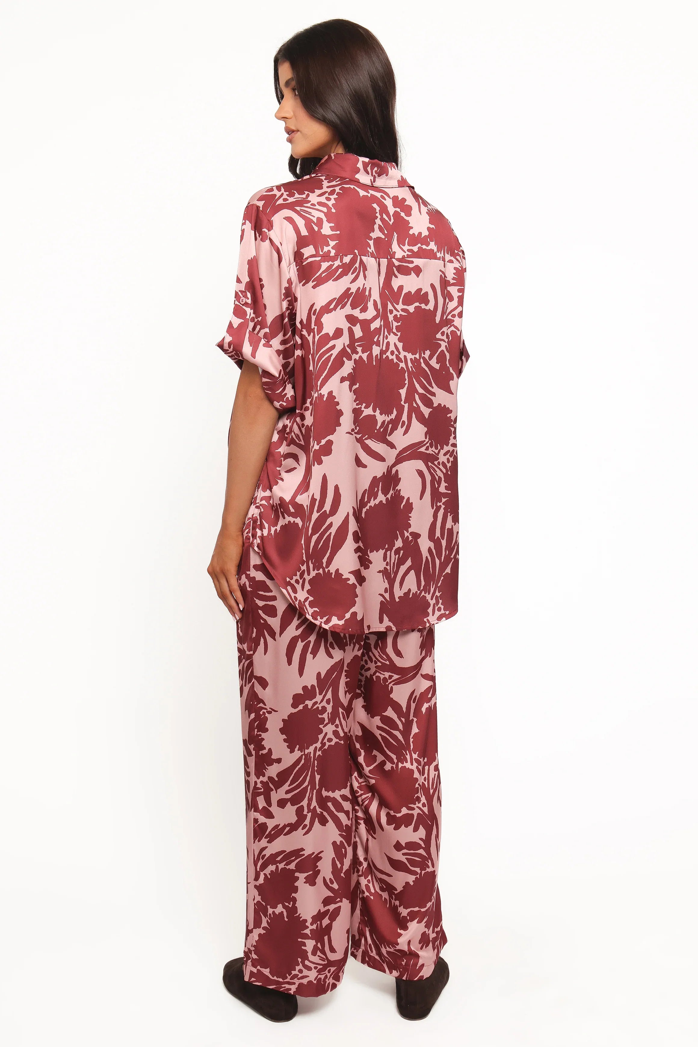 Elysia Pants Pink Burgundy