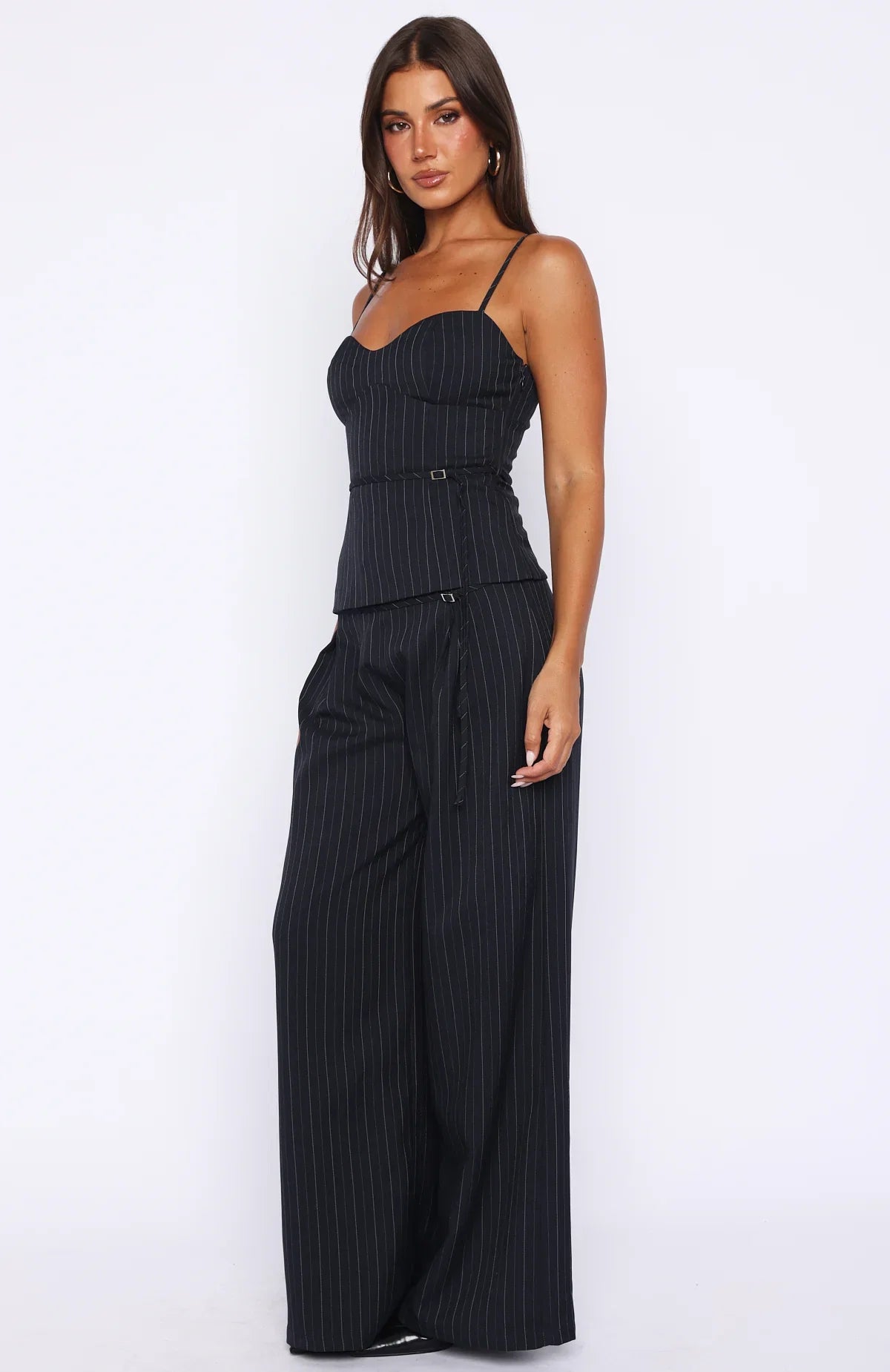 High Line Pants Navy Pinstripe