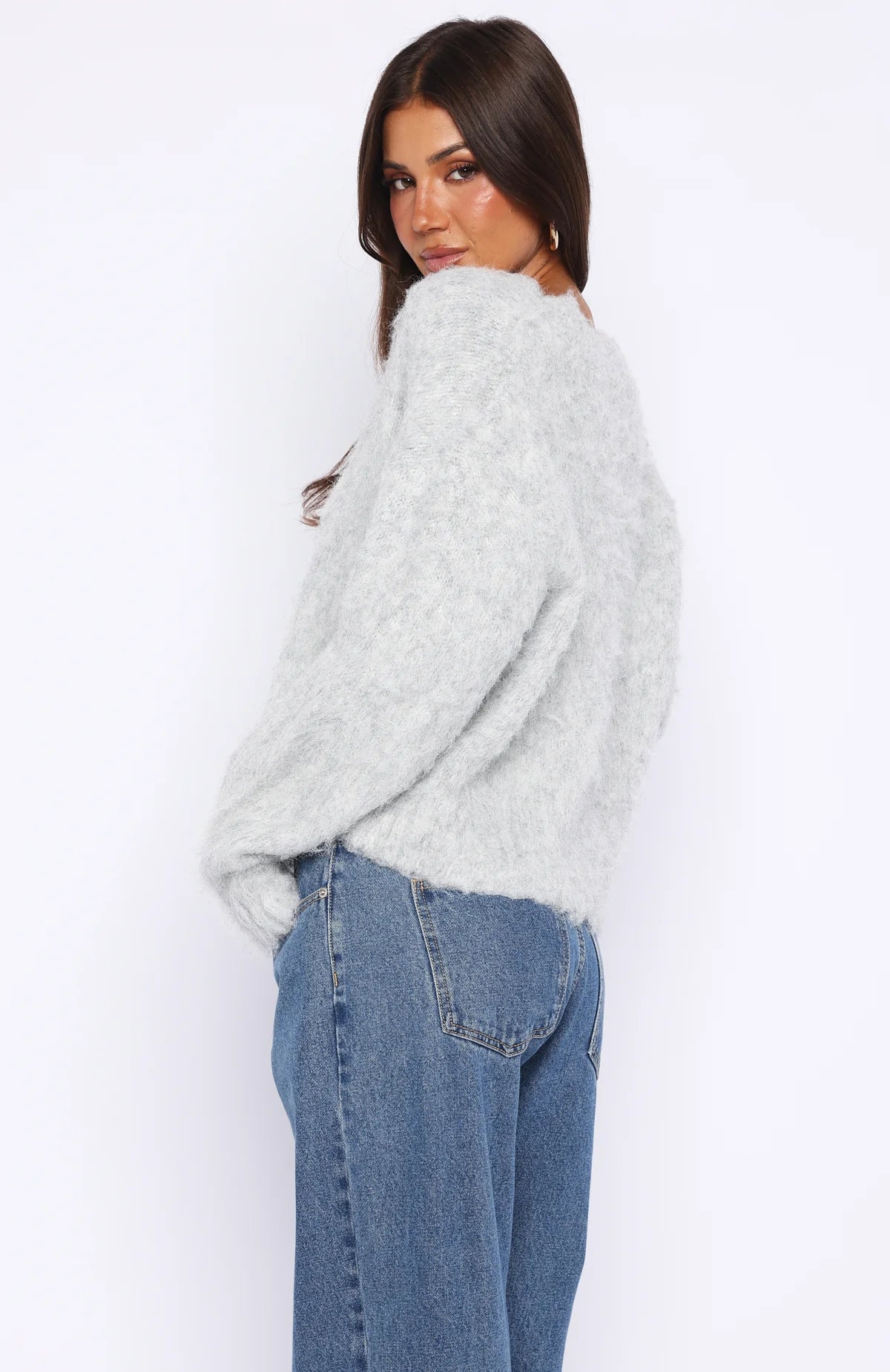 Cozy Vibes Knit Cardigan Grey Marle