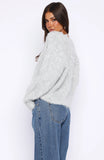 Cozy Vibes Knit Cardigan Grey Marle