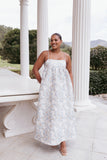 Yasmine Maxi Dress Baby Blue Floral