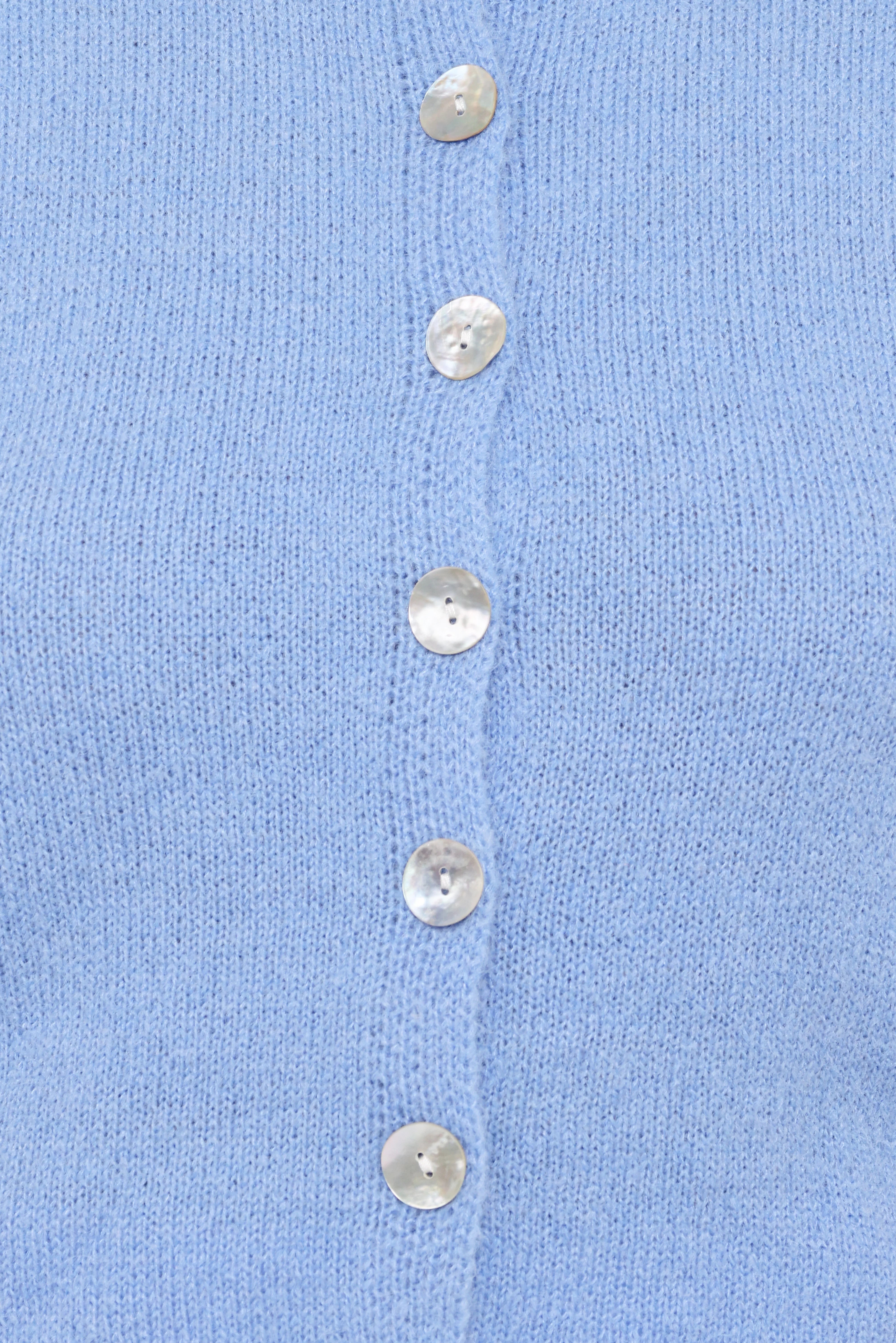 Zena Puff Sleeve Cardigan Cornflower Blue