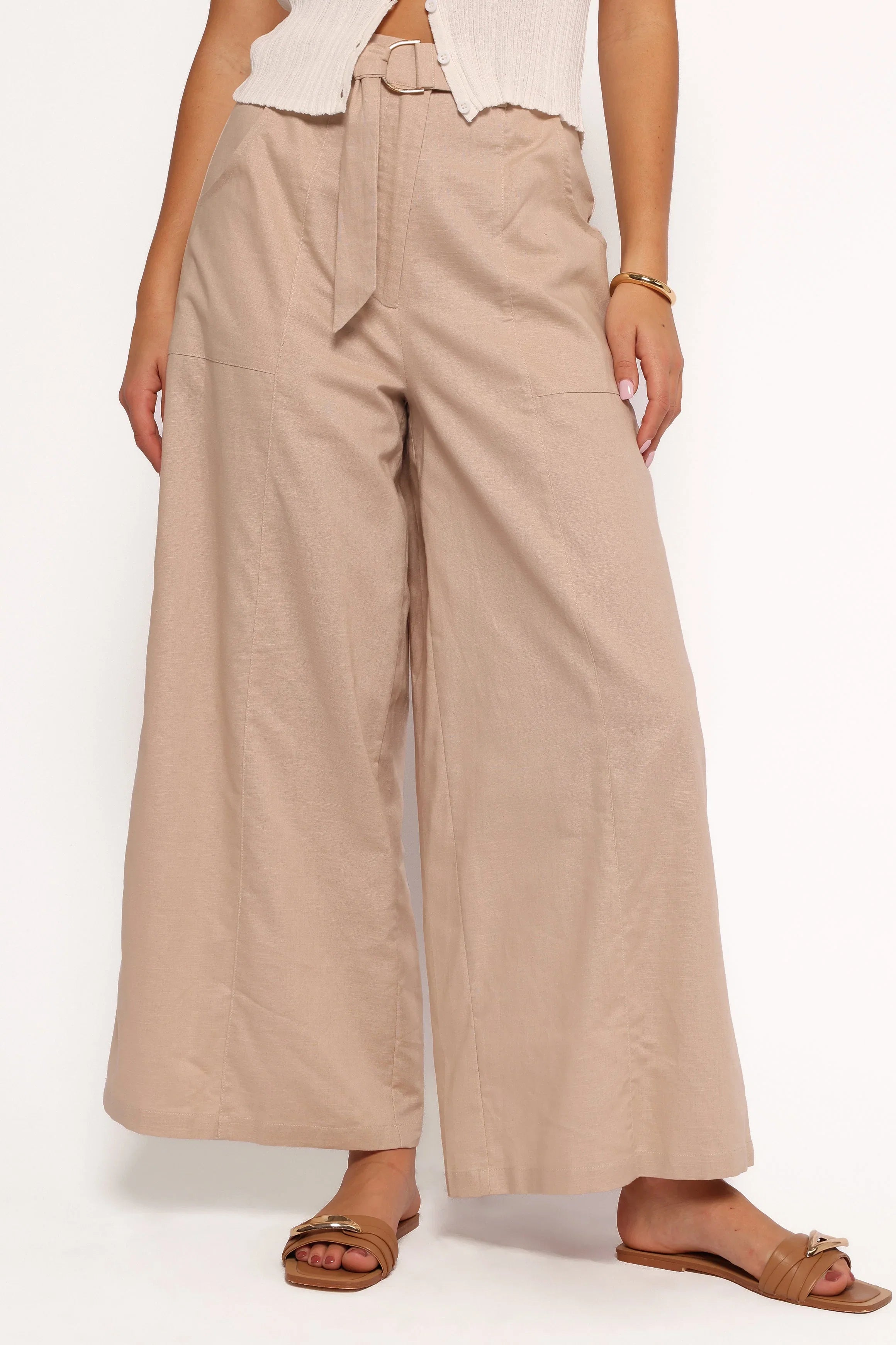 Sadie Wide Leg Pant Oatmeal