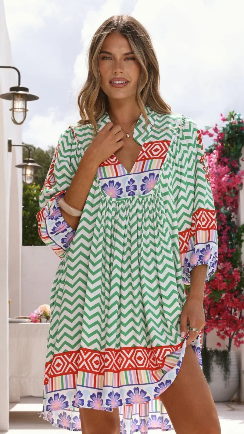 Boheme Mini Dress Ziggy Print