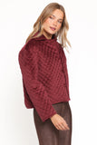 Roxanna Quilted Velvet Jacket Wine