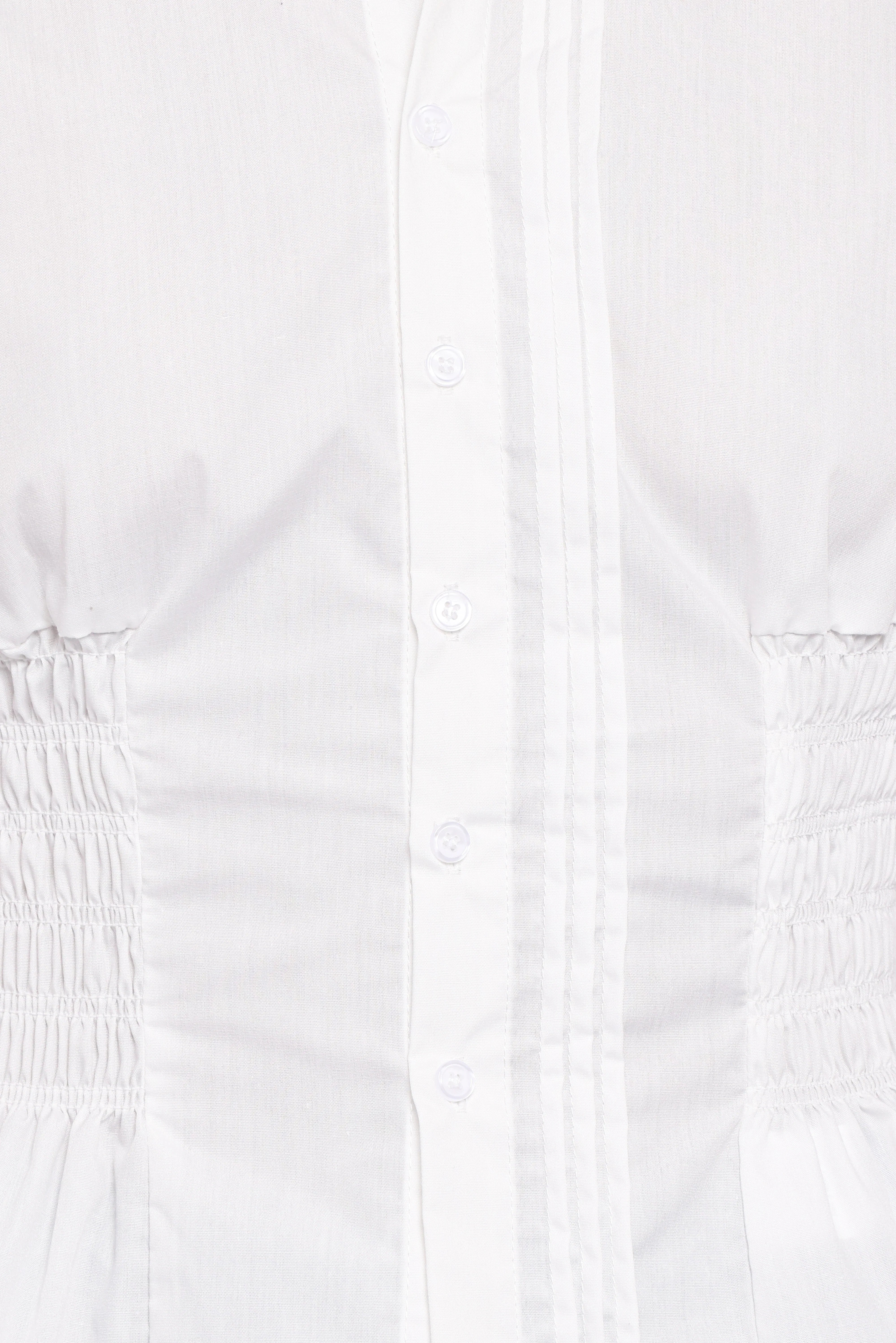Ione Peplum Shirt White