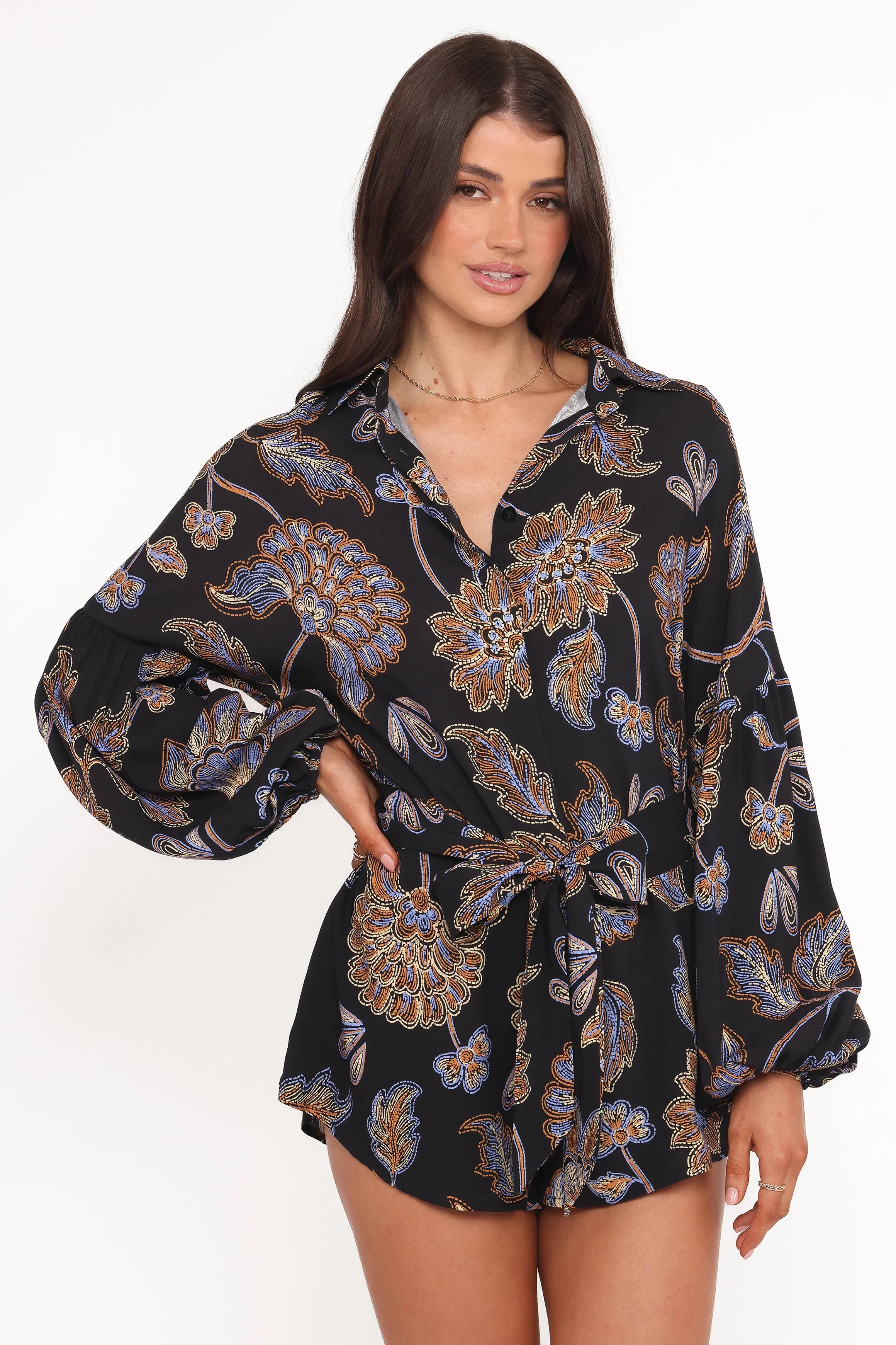 Pali Romper Black Floral