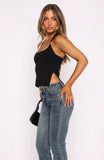 Youre On Your Own Halter Top Black