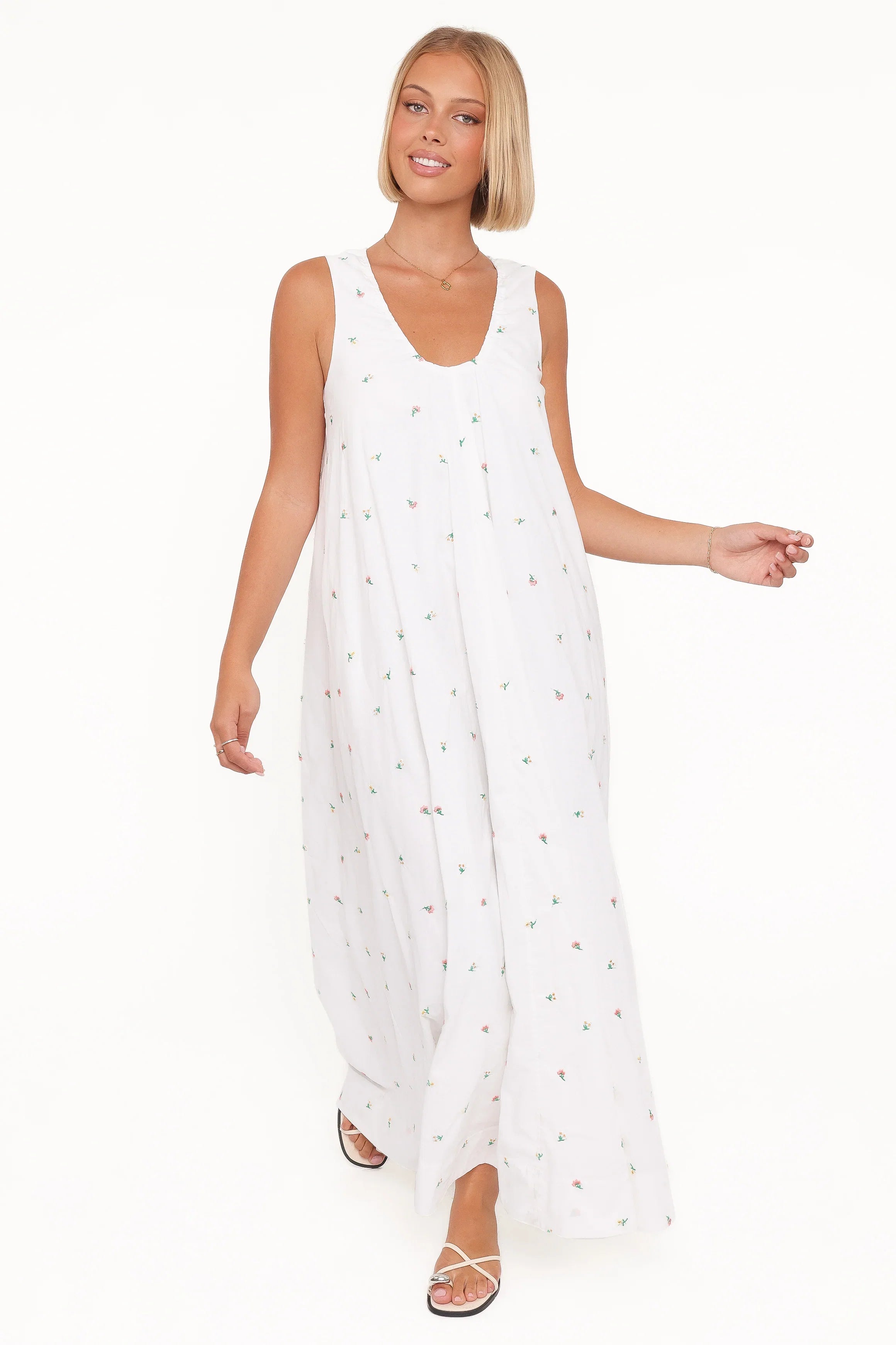 Laurita Maxi Dress White Floral