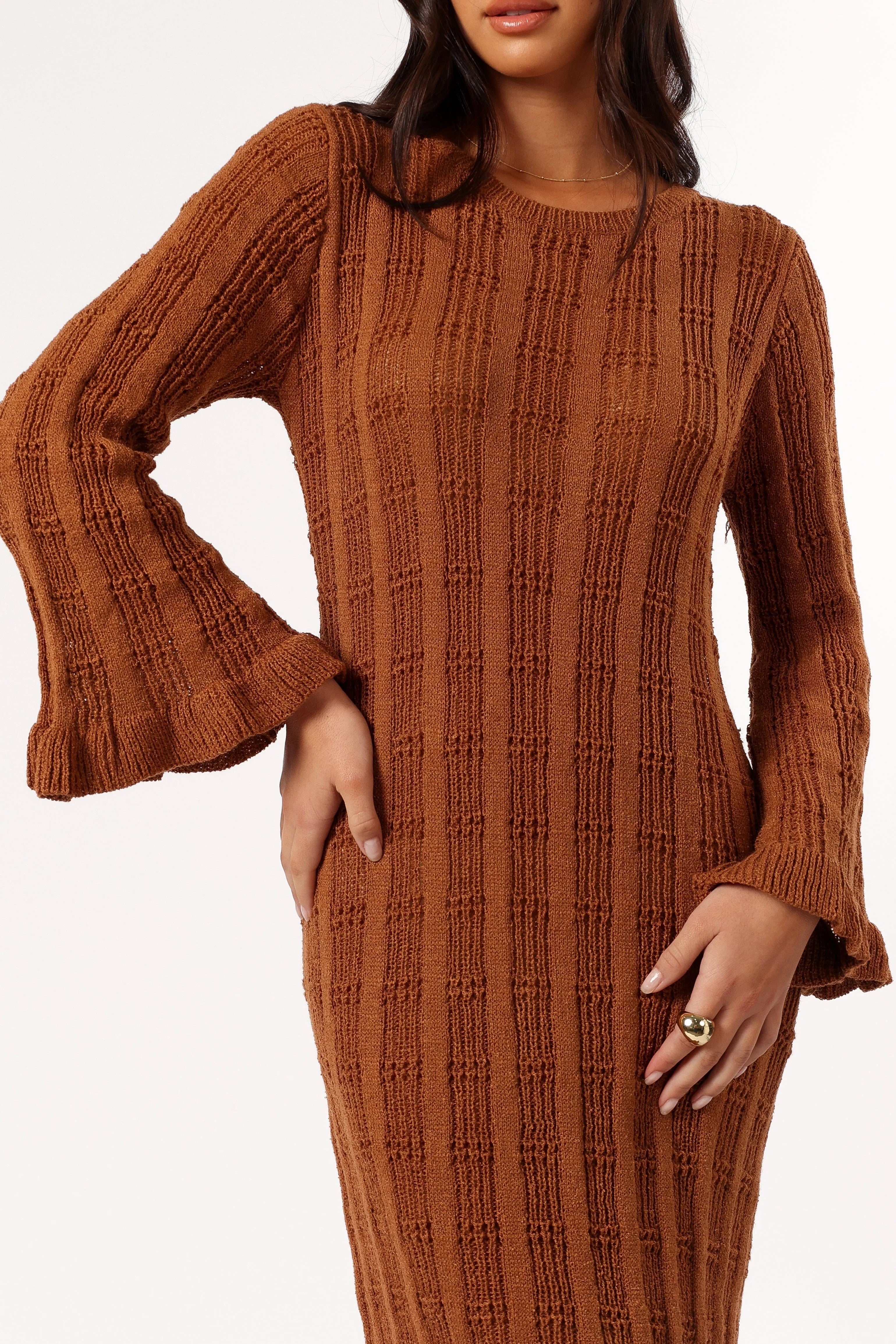 Colter Long Sleeve Maxi Dress Bronze