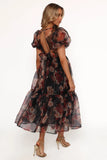 Elspeth Midi Dress Black Floral