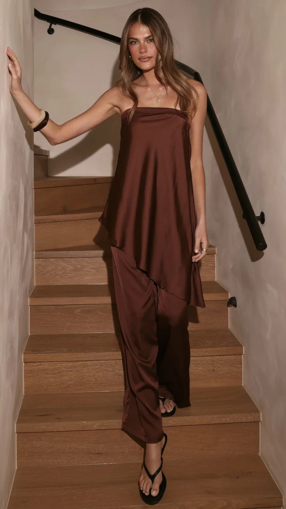 Tova Strapless Top Chocolate