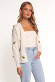 Jazzie Ditsy Flower Cardigan White