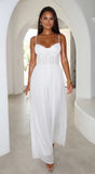 Orlaya Chiffon Wide Leg Jumpsuit Off White