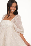 Lillan Mini Dress Ivory Sequin
