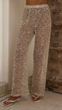 Zinnia Sequins Pant Beige