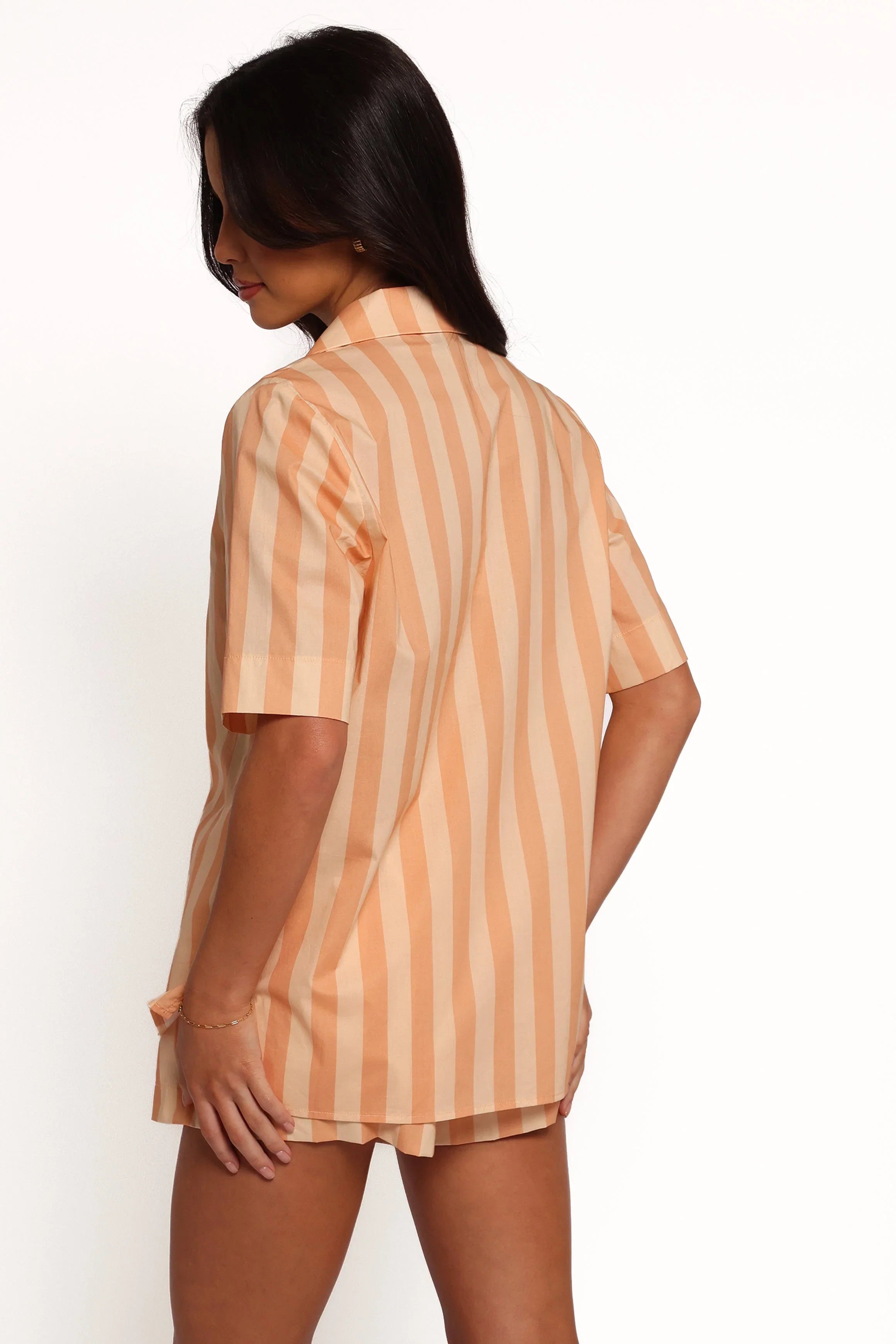 Essie Tie Front Shirt Terracotta Stripe