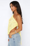 Its A Love Story Lace Top Lemon