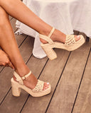 Normani Raffia Heeled Sandal