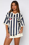 Lets Just Leave Oversized Jersey Navy