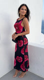 Rosalia Floral Maxi Dress Black