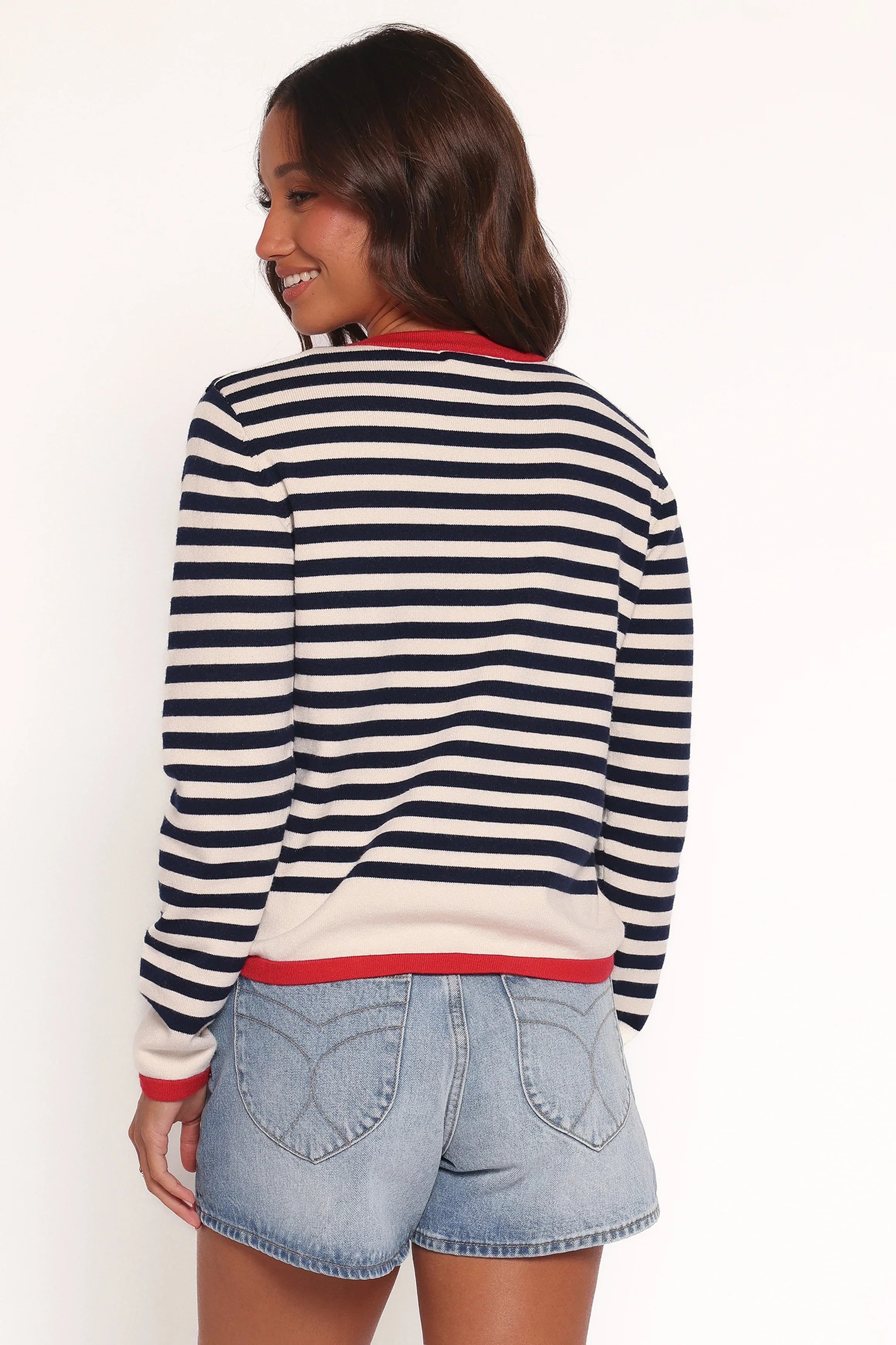 Scout Stripe Cardigan Blue Stripe