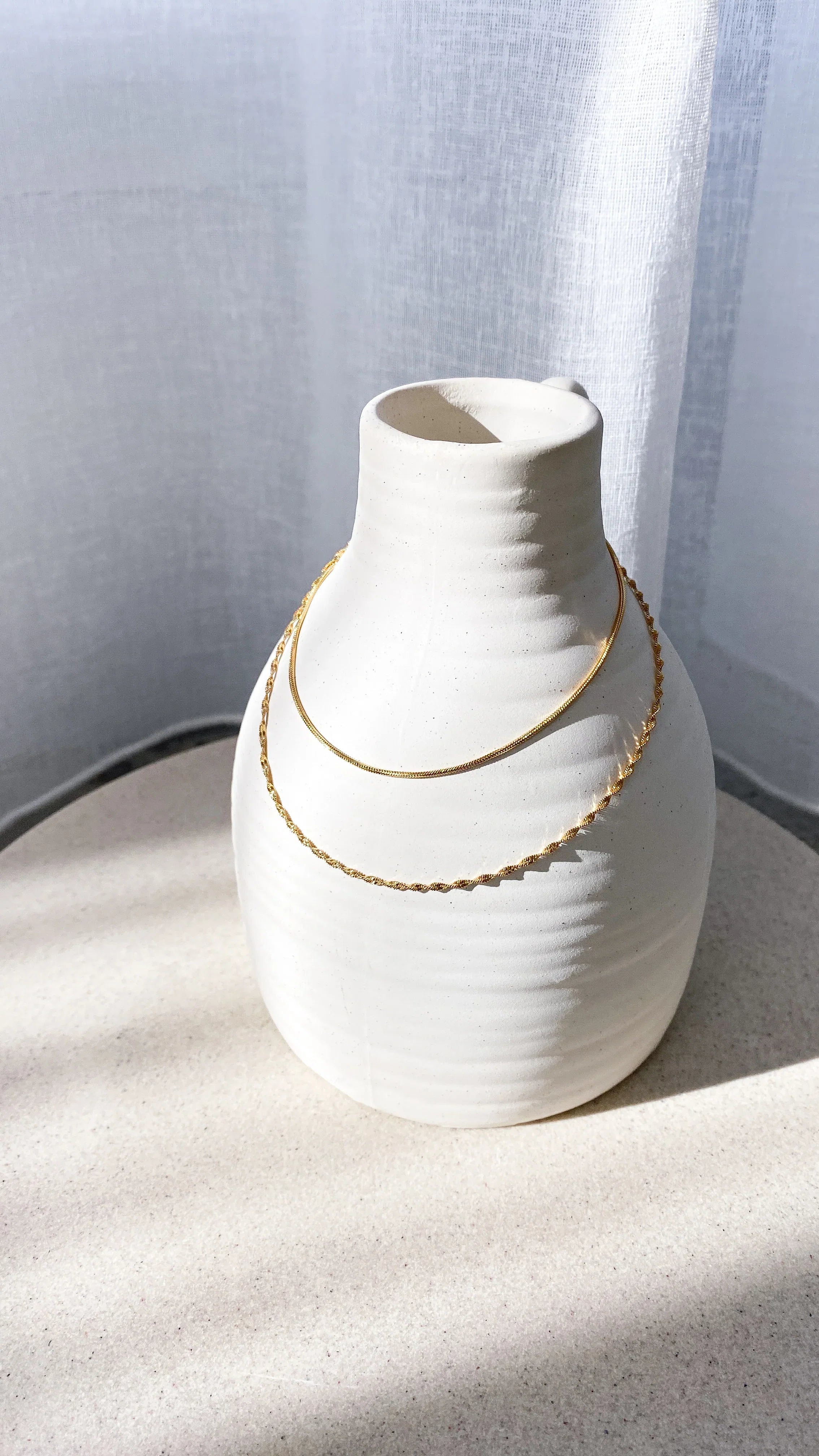 Sarah Twist Necklace Set Gold