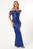 Selma Off Shoulder Maxi Dress Blue