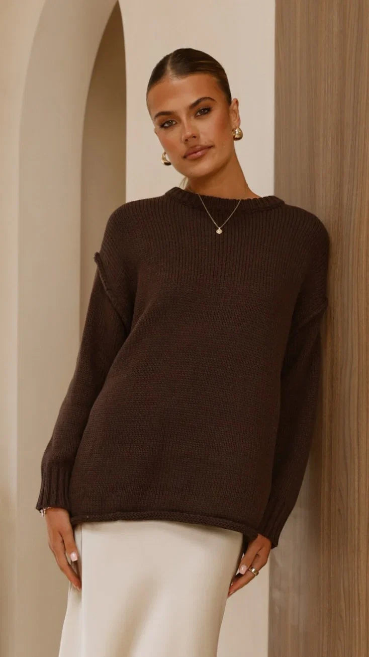 Delvine Knit Jumper Chocolate