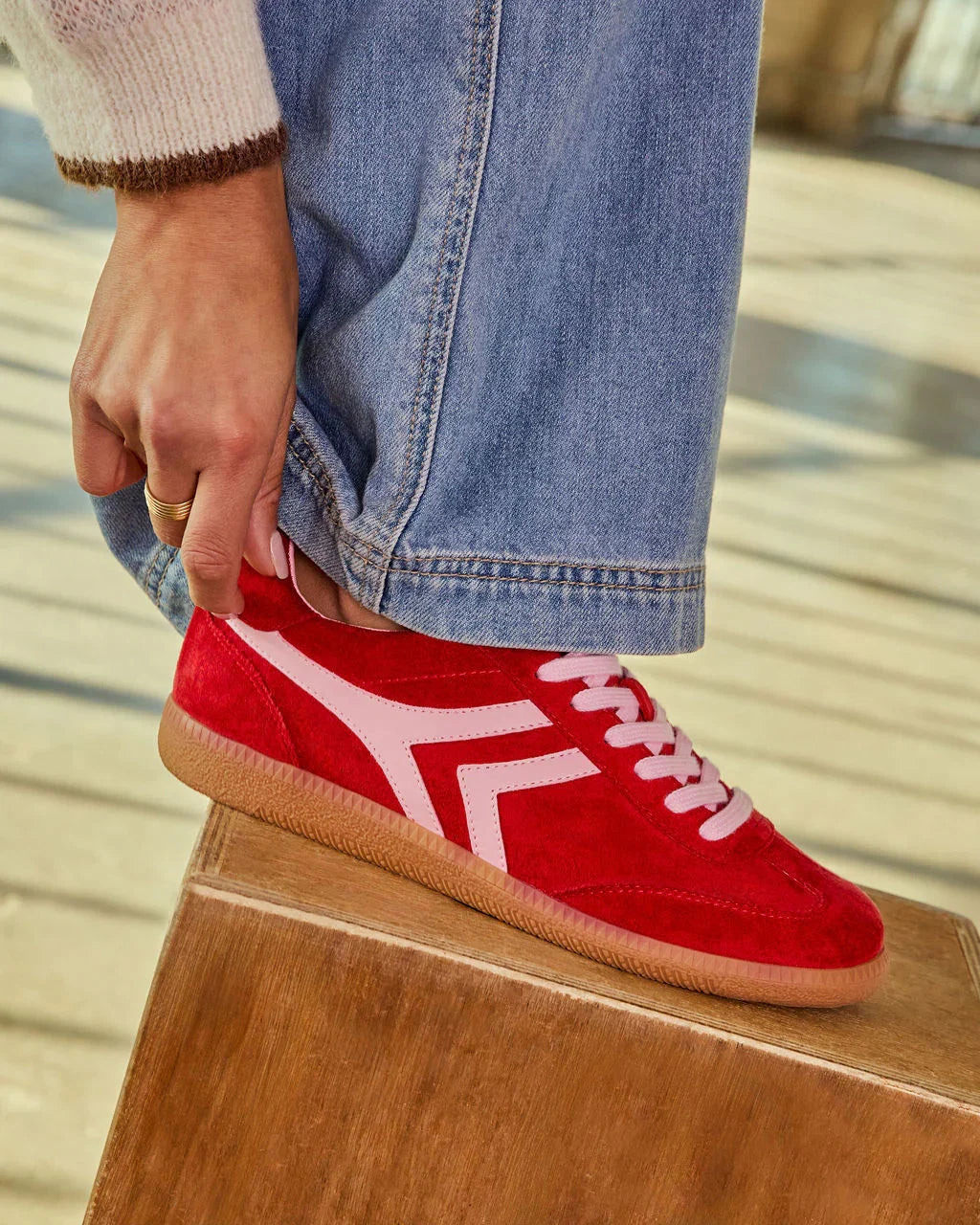 Lorilai Faux Suede Lace Up Sneakers