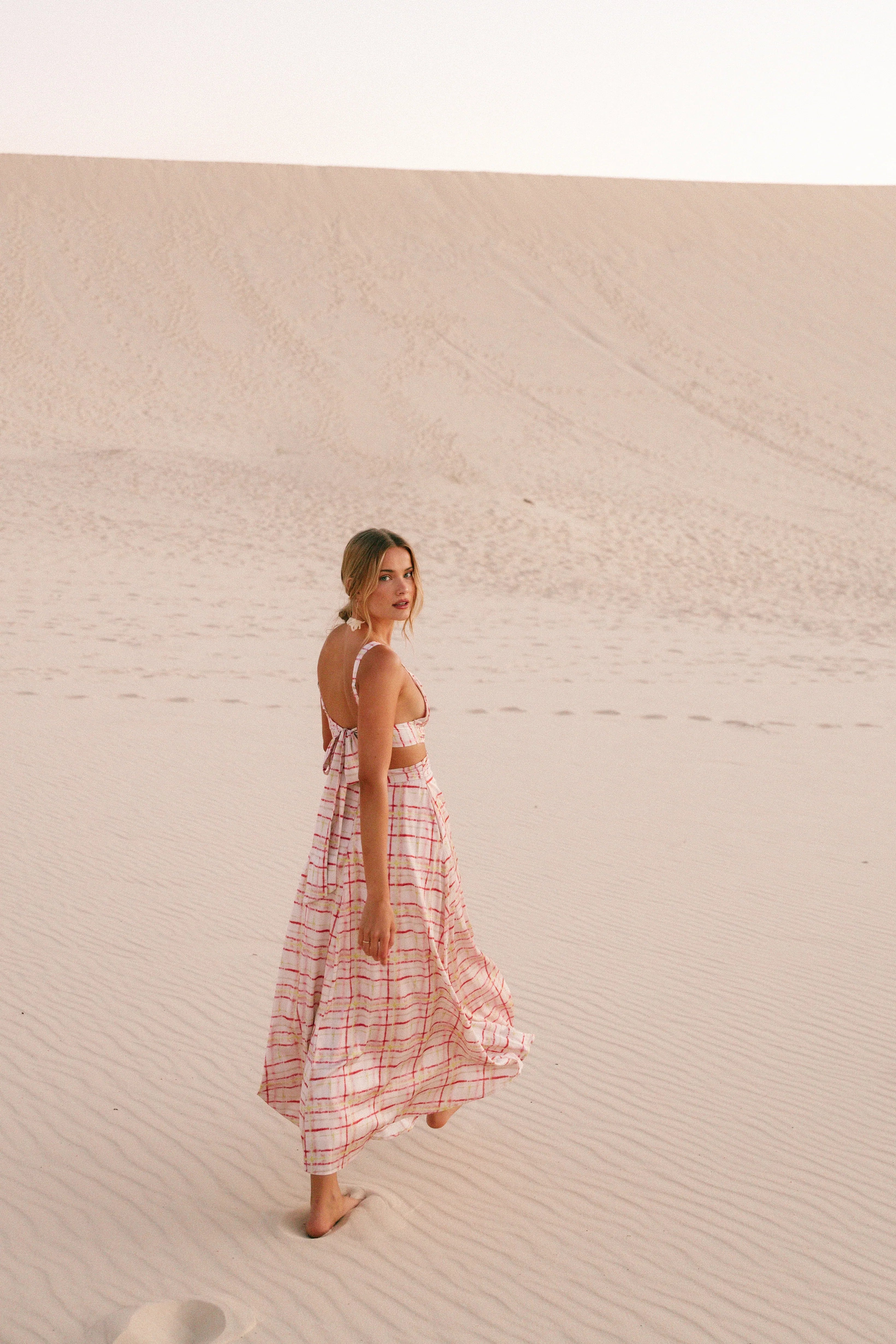 Sydney Maxi Dress Sunset Check