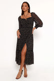 Keziah Long Sleeve Maxi Dress Navy Ditsy Floral