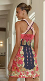 Milana Mini Dress Navy Pink