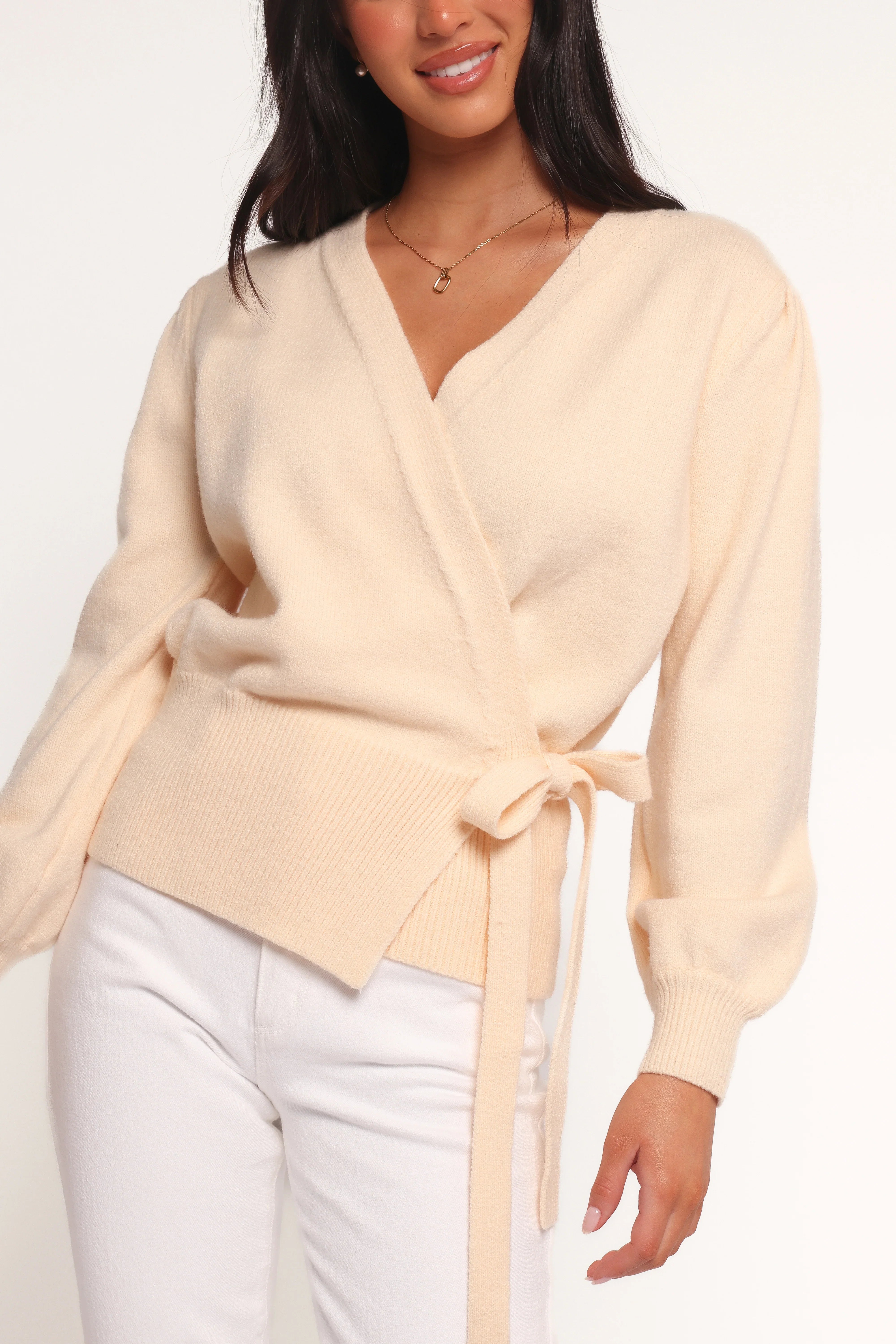 Abbey Ballet Wrap Cardigan Cream