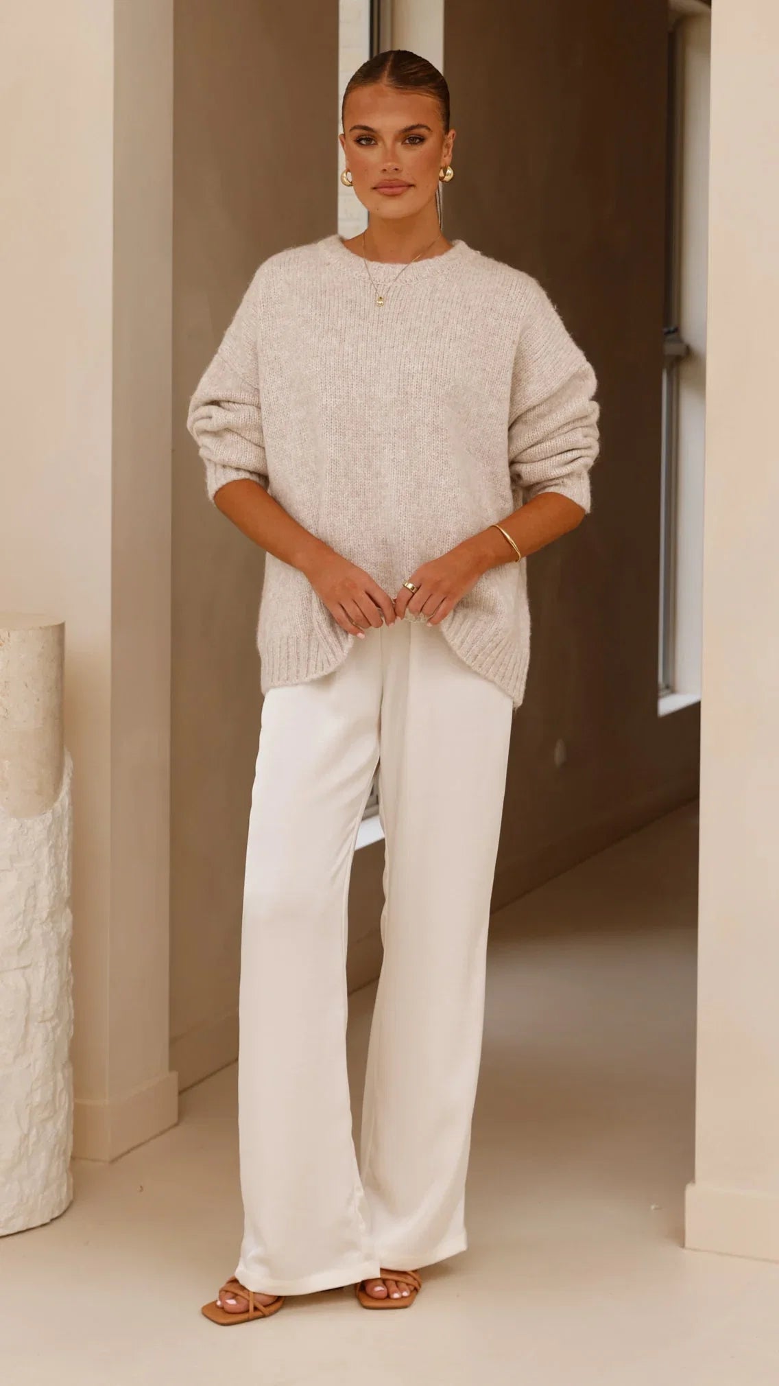 Mila Knit Jumper Oatmeal