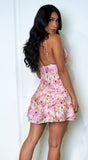 Amira Floral Mini Dress Pink