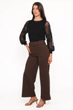 Benton Belted Pant Brown