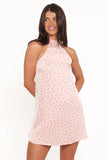 Gabrielle Mini Dress Pink Polka Dot