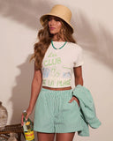 Fresh Dayglow Striped Mid Rise Shorts