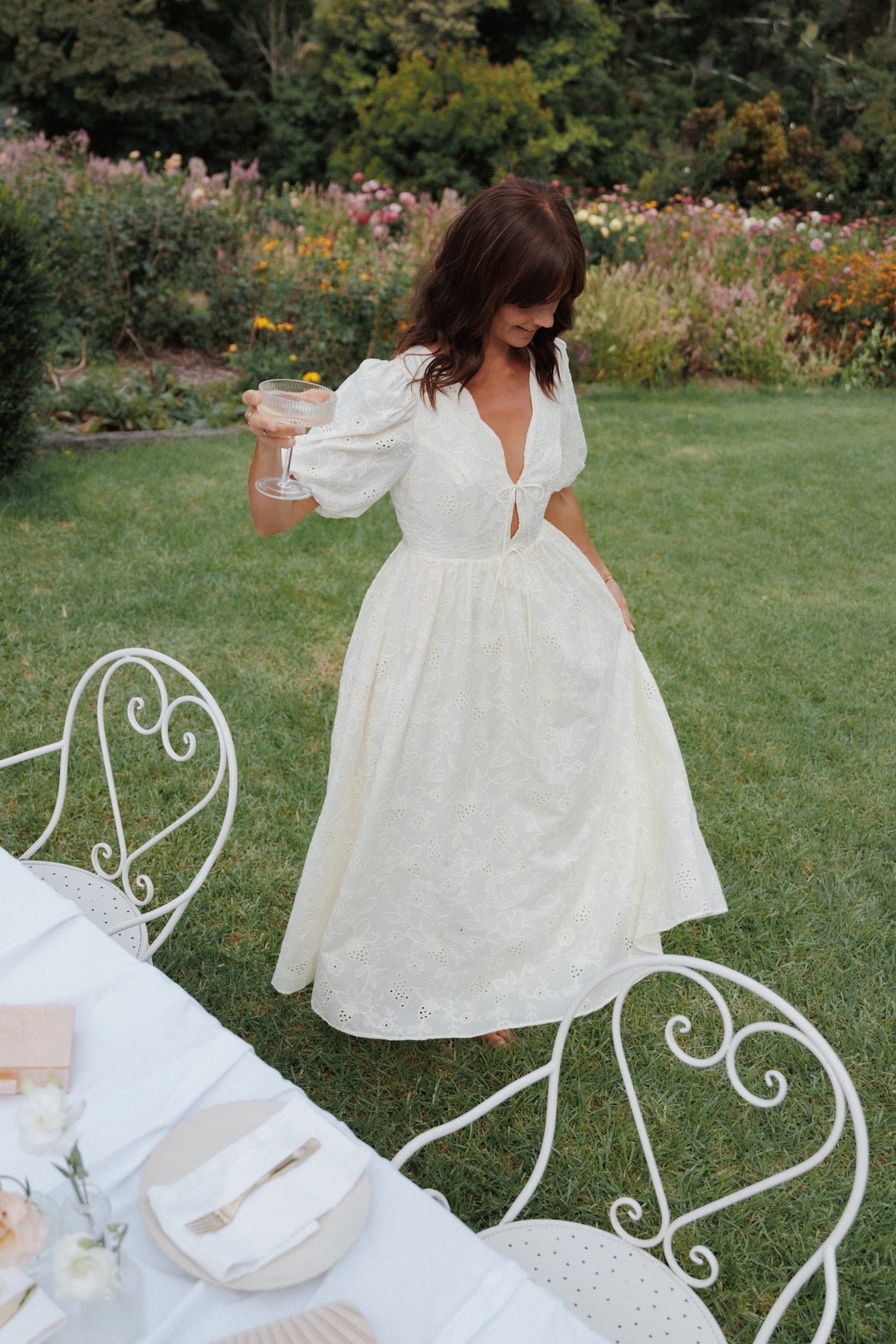 Karla Maxi Dress Butter Yellow Broderie