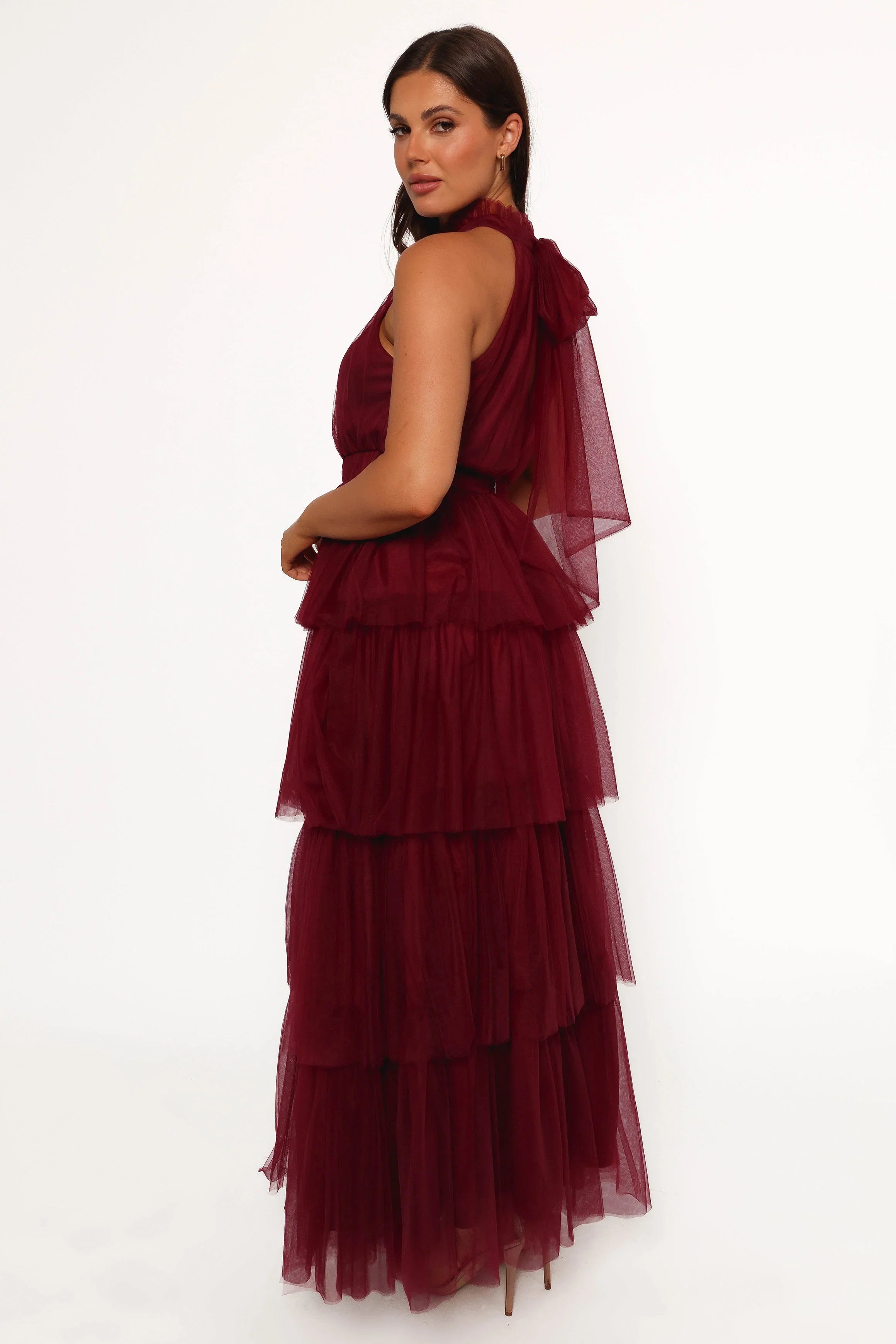 Frances Halterneck Maxi Dress Wine